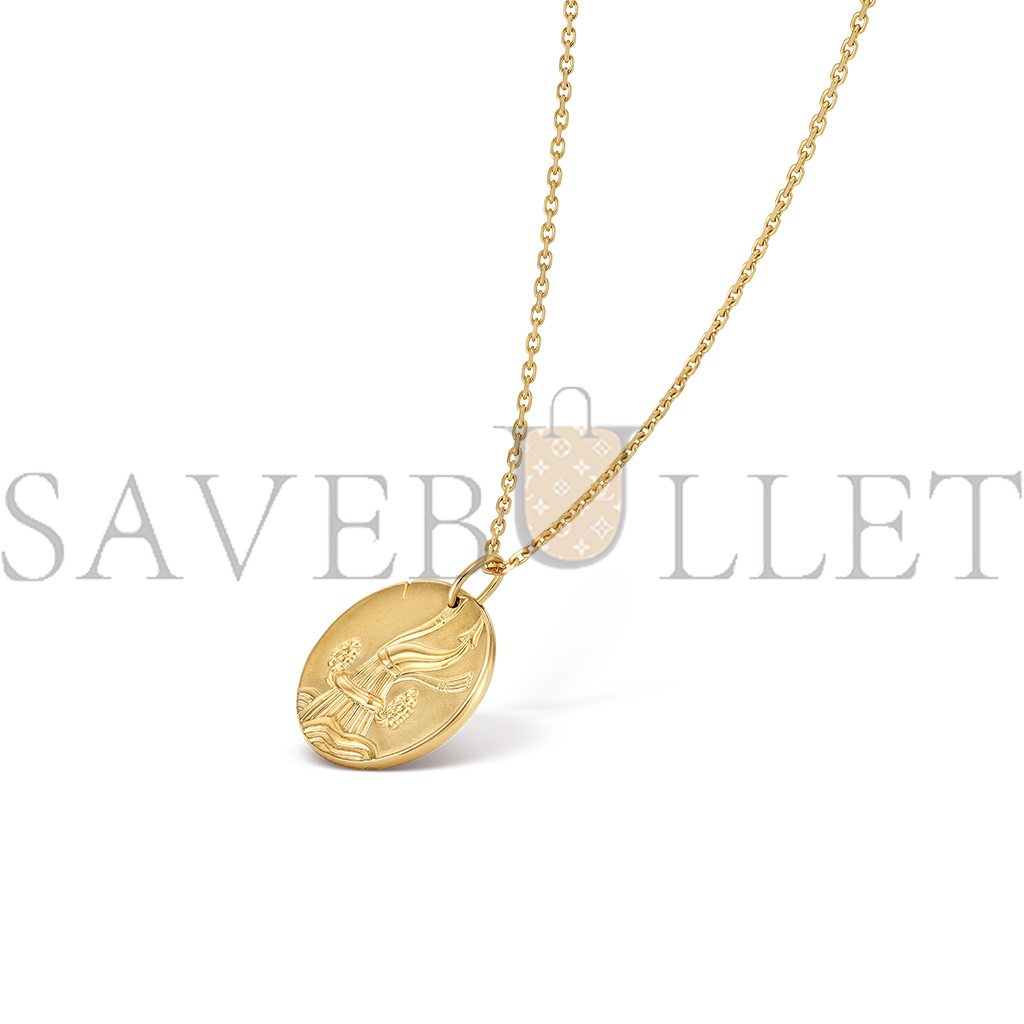 V*N CL*F arpels zodiaque medal aquarii (aquarius) - yellow gold  vcarp7su00